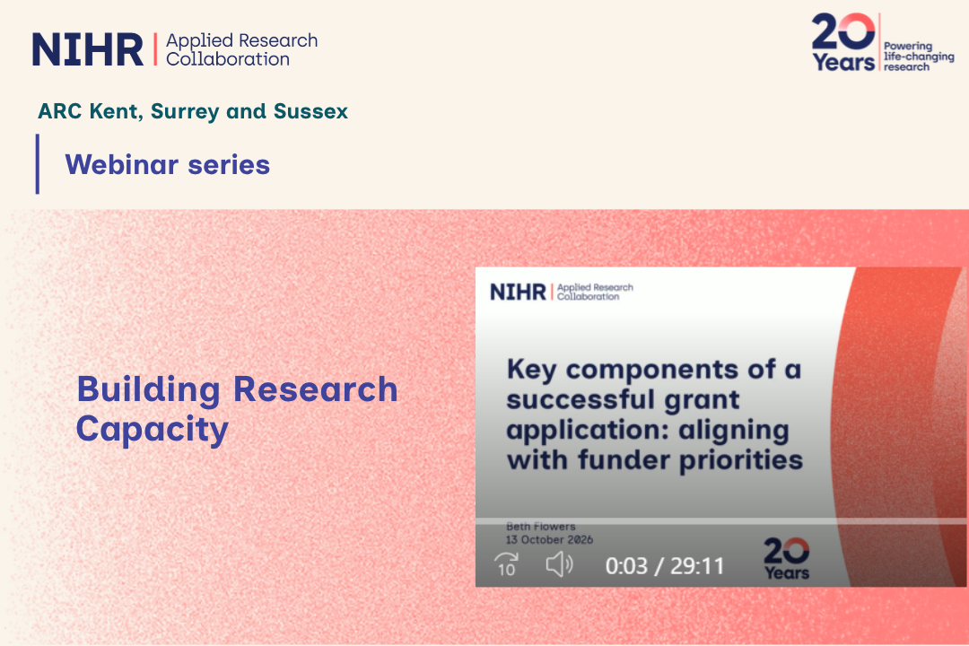 Building Research Capacity: How to strengthen your research funding application